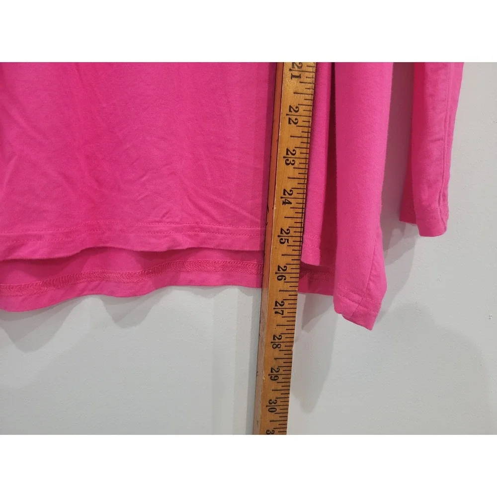 PIKO Women's Long Sleeve Bamboo Blend Top Bright Pink Size Small - Picture 6 of 6